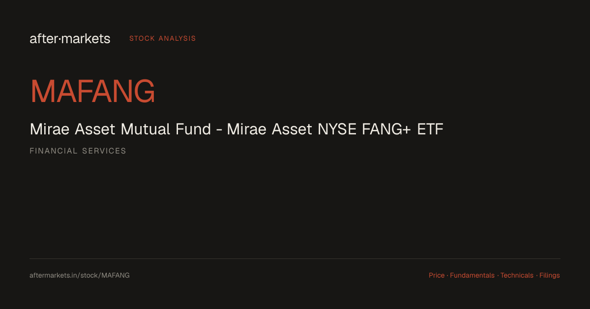 Mirae Asset Mutual Fund - Mirae Asset NYSE FANG+ ETF (MAFANG) Share ...